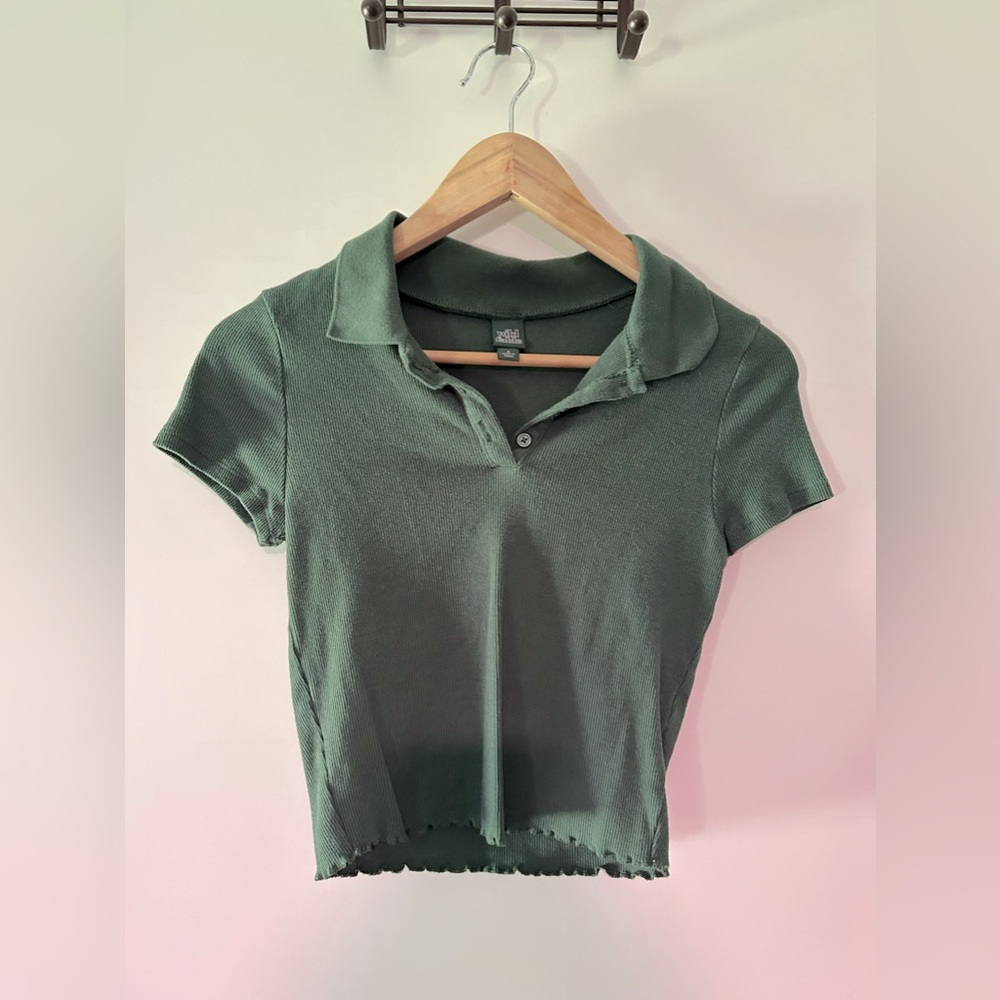 Button Up Crop Top